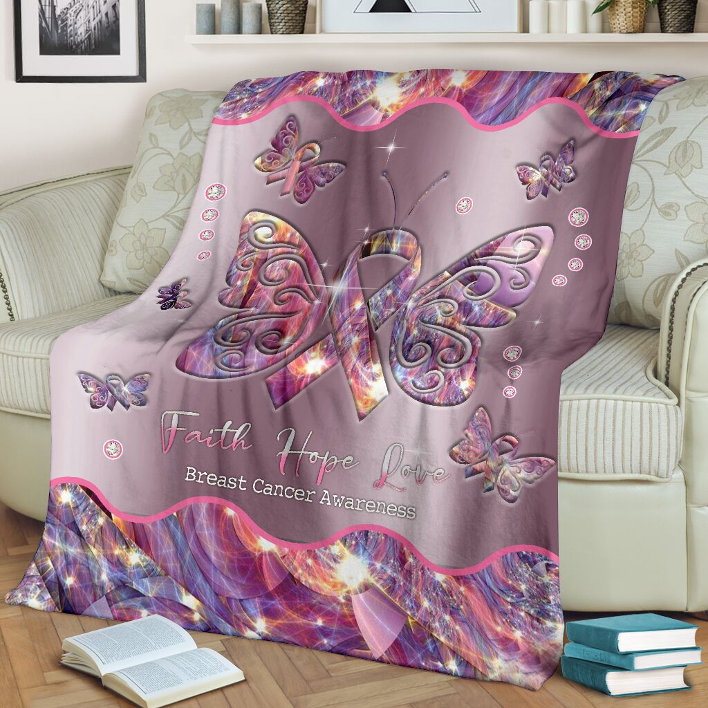 Couverture de sensibilisation au cancer du sein Foi, Espoir et Amour 0622