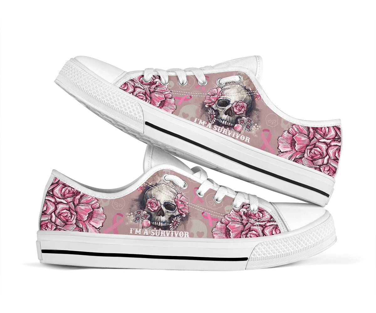 Chaussures basses « Je suis une survivante du cancer du sein » - Sensibilisation au cancer du sein - 0622