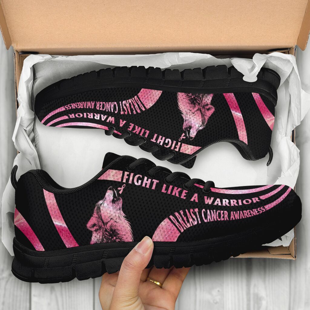 Fight Like A Warrior Breast Cancer Awareness Sneakers 0622