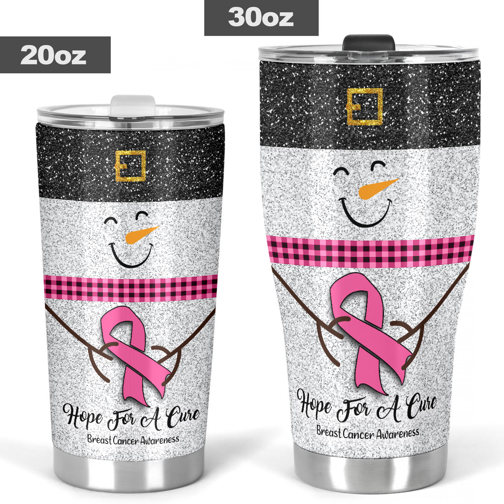 Gobelet anti-cancer du sein « Hope For A Cure » ​​à imprimé pailleté (réf. 0622)