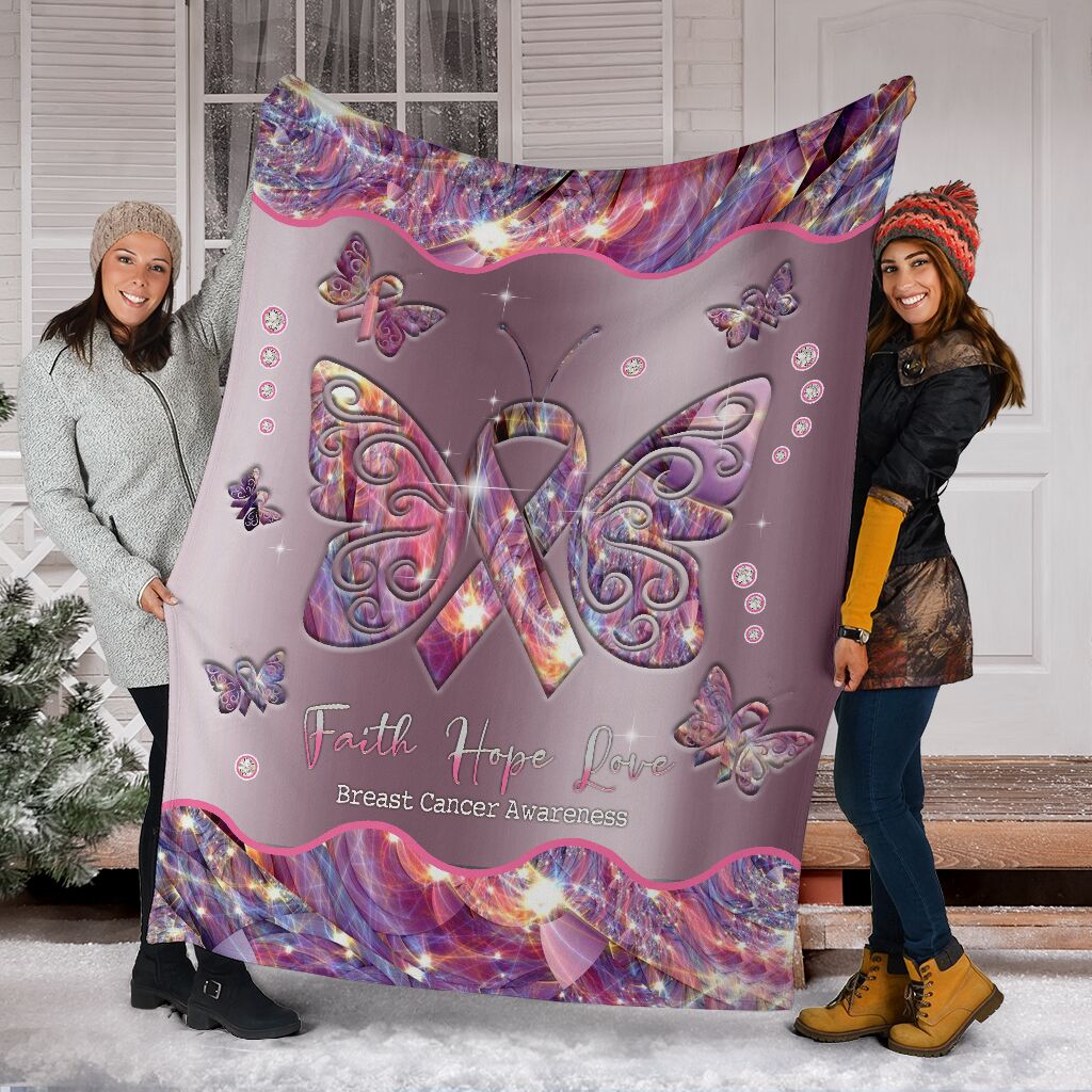 Couverture de sensibilisation au cancer du sein Foi, Espoir et Amour 0622