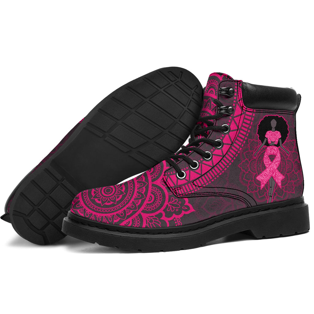 Breast Cancer Awareness Mandala Breast Cancer Awareness All Season Boots 0622