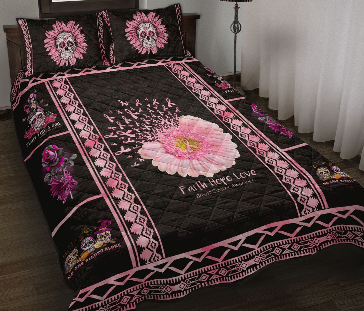 Quilt-Set „Fight Like A Girl“ zur Sensibilisierung für Brustkrebs 0622