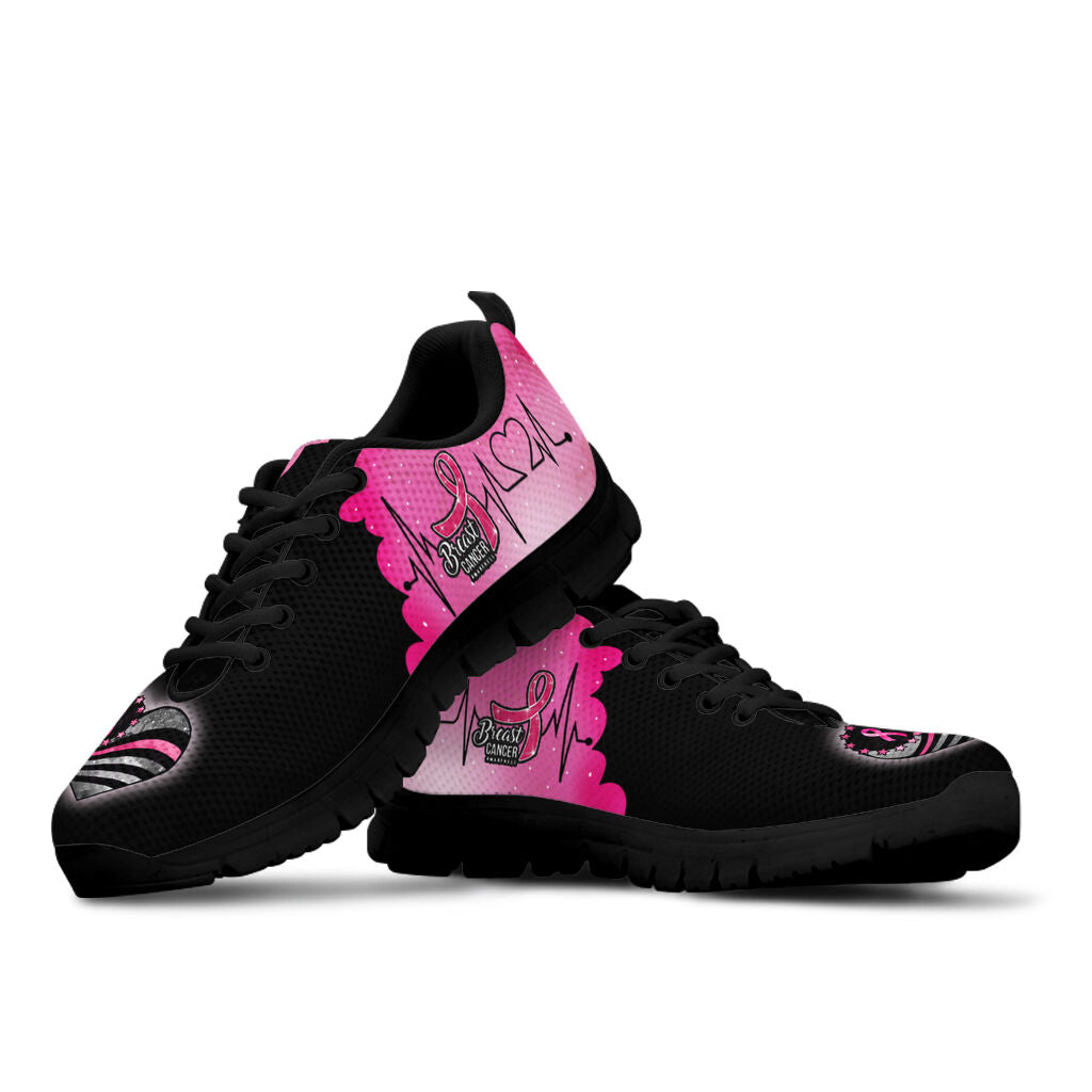 Never Give Up Breast Cancer Awareness Sneakers 0622