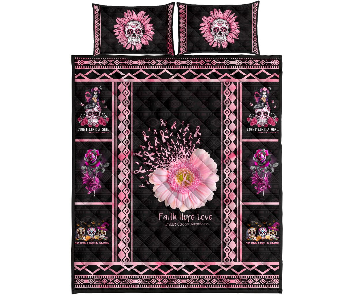 Quilt-Set „Fight Like A Girl“ zur Sensibilisierung für Brustkrebs 0622