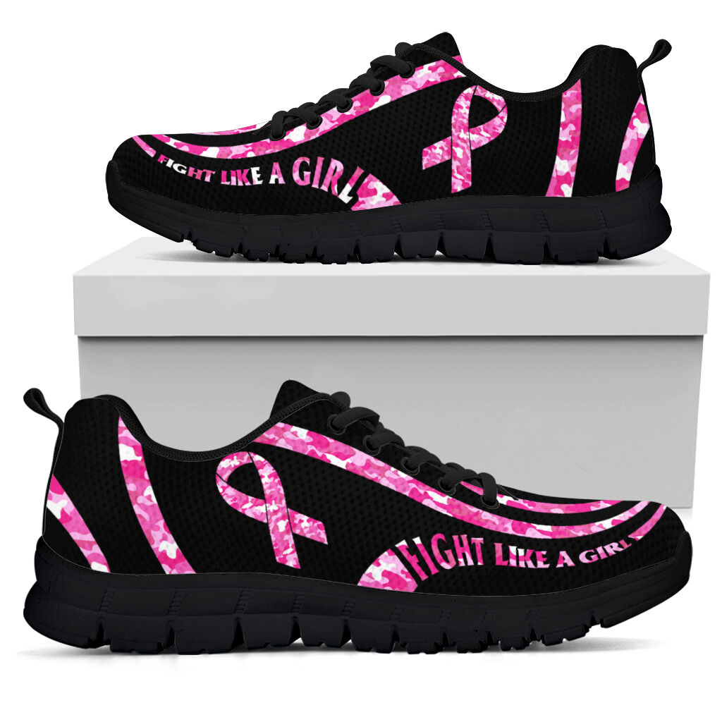 Fight Like A Girl Breast Cancer Awareness Sneakers 0622