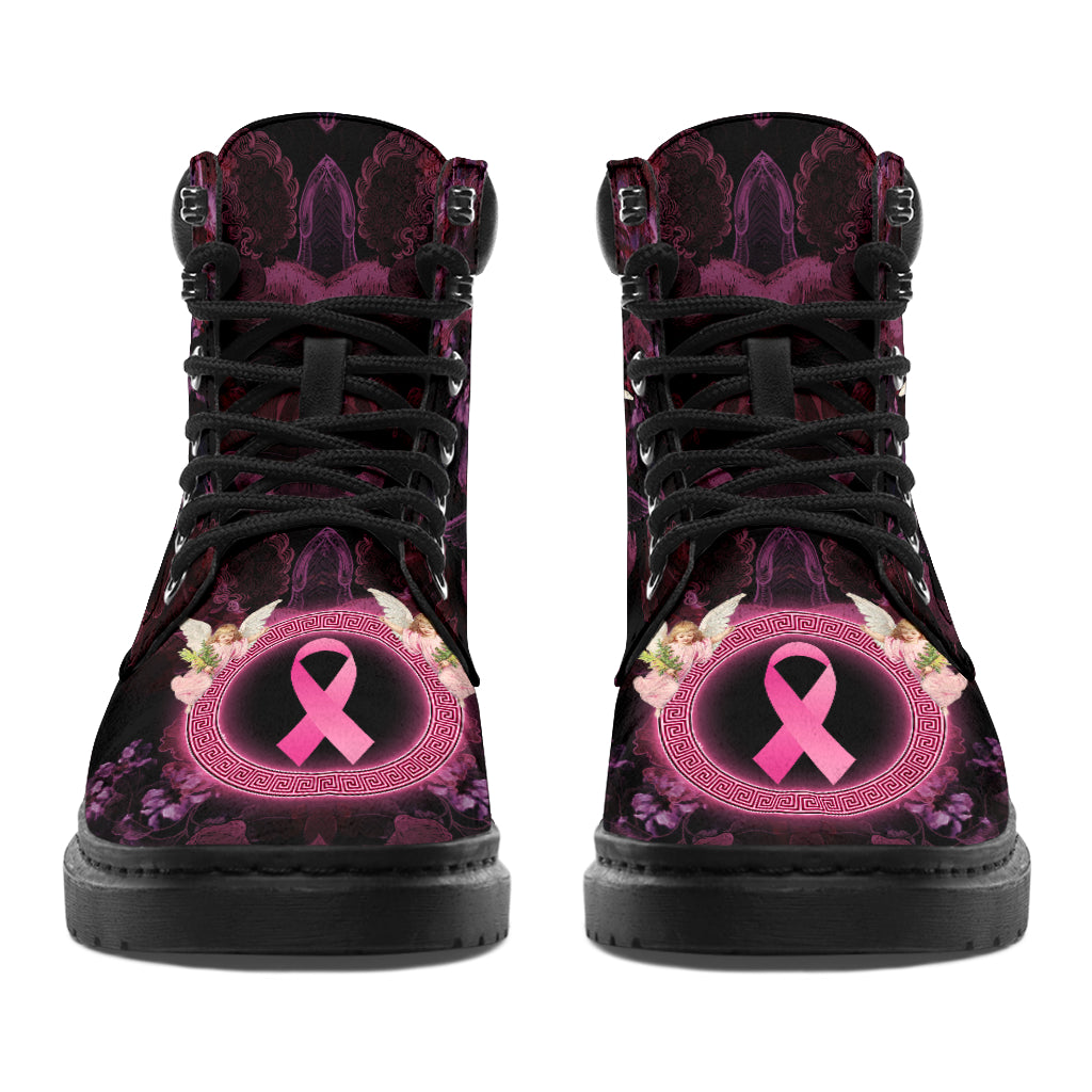 Faith Hope Love Angel Breast Cancer Awareness All Season Boots 0622