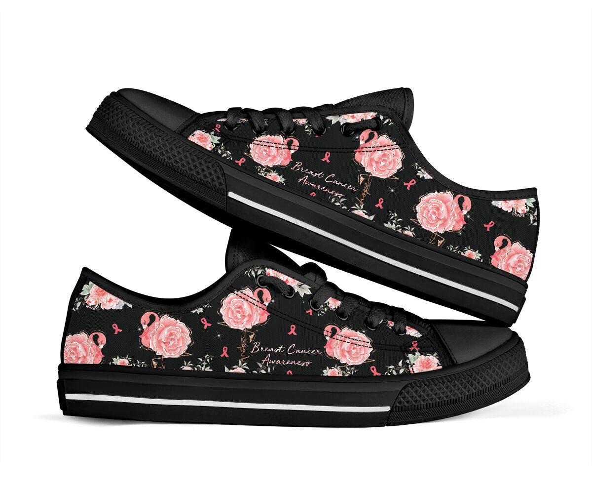 Chaussures basses Flamingo pour la sensibilisation au cancer du sein 0622