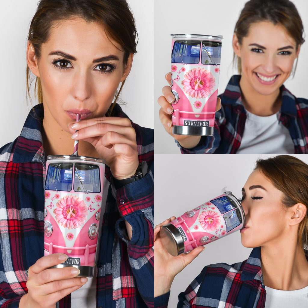 Gobelet de sensibilisation au cancer du sein pour les survivantes 0622