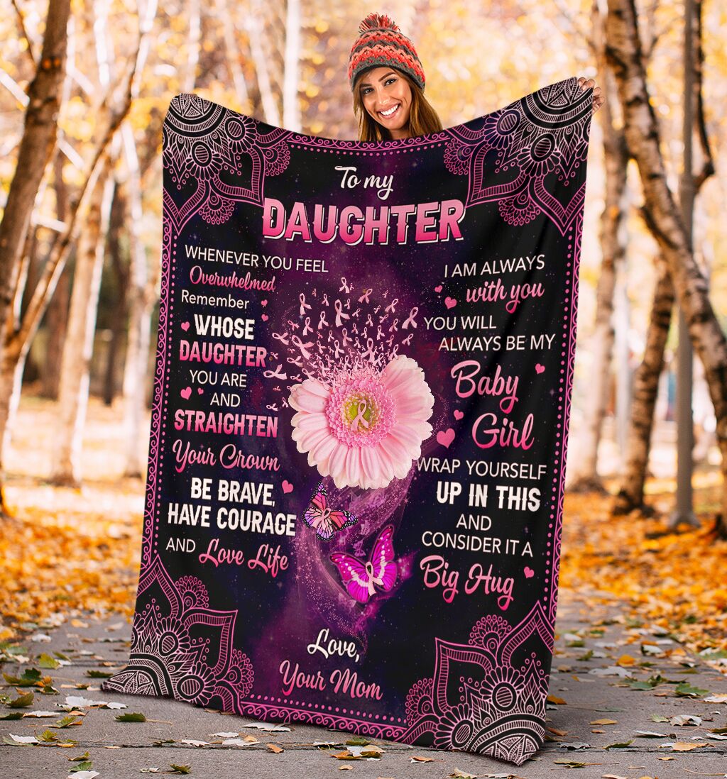 Decke zur Sensibilisierung für Brustkrebs an meine Tochter 0622