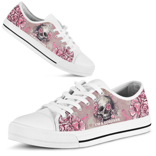 I'm A Survivor Breast Cancer Awareness Low Top Shoes 0622