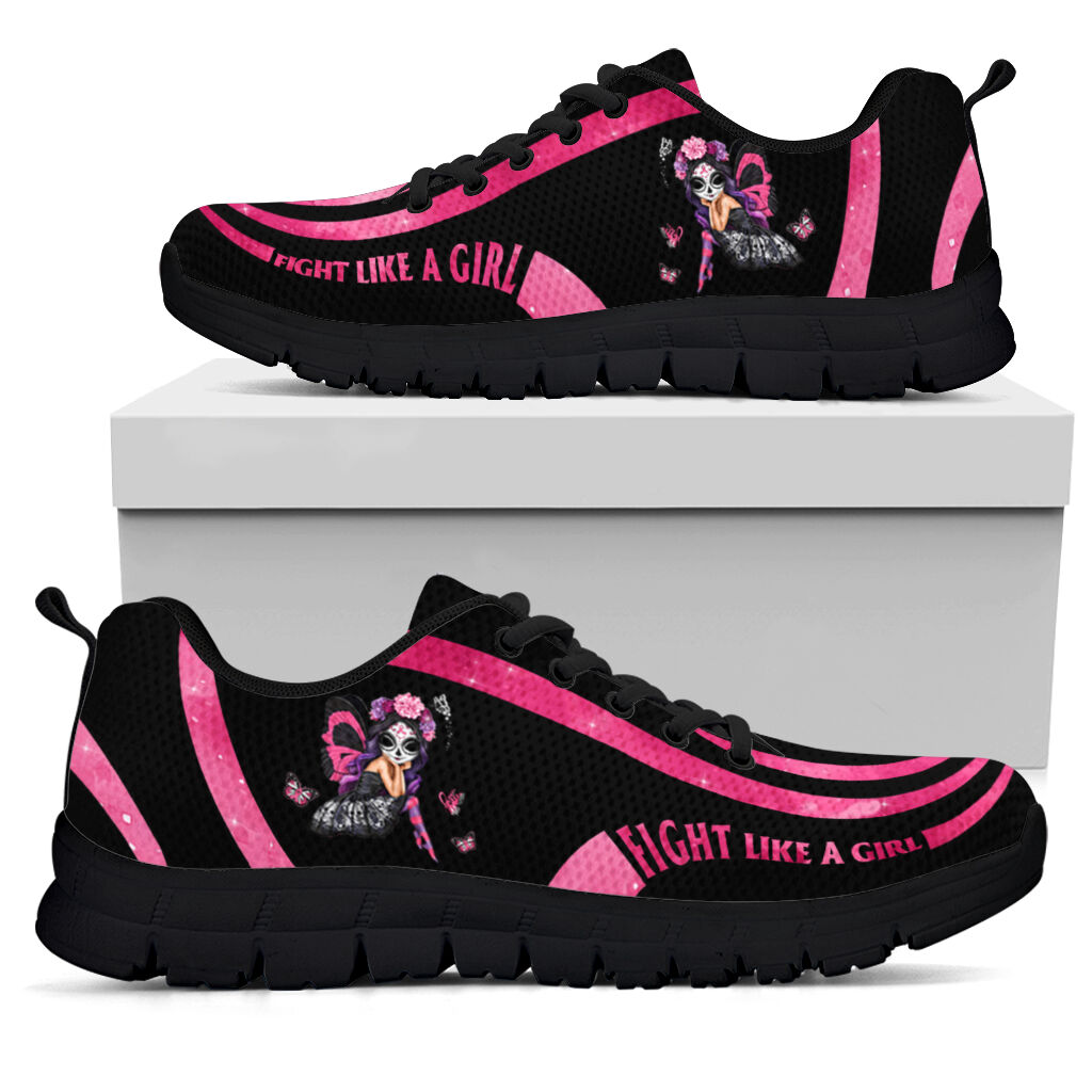 Fight Like A Girl Breast Cancer Awareness Sneakers 0622