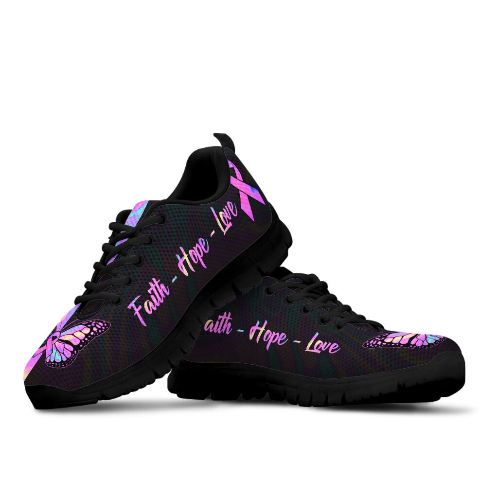 Faith Hope Love Breast Cancer Awareness Sneakers 0622