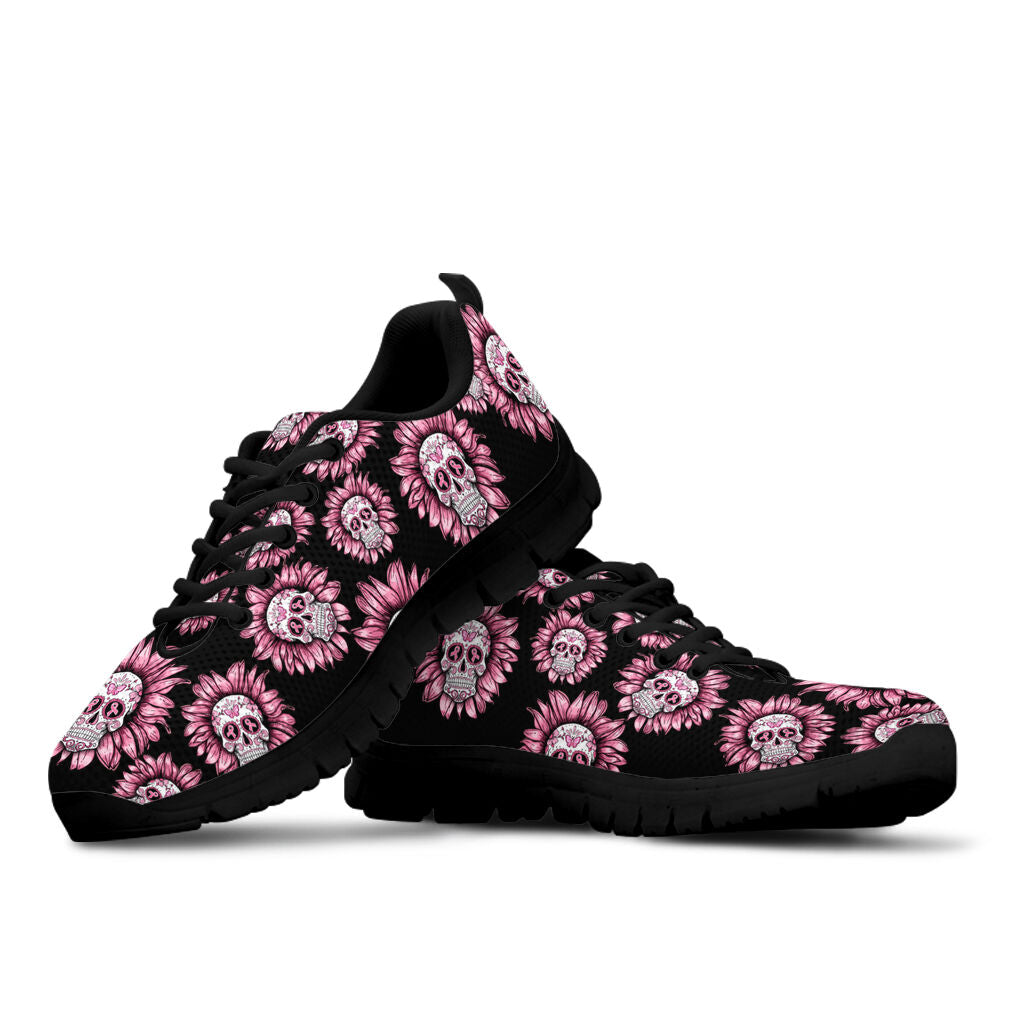 Skull Sunflower Breast Cancer Awareness Breast Cancer Awareness Sneakers 0622