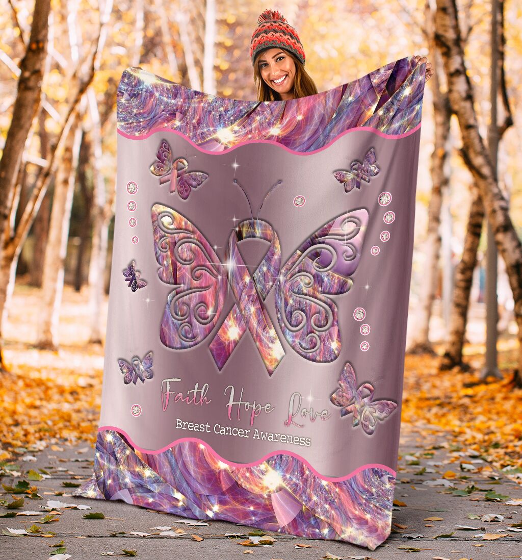 Couverture de sensibilisation au cancer du sein Foi, Espoir et Amour 0622