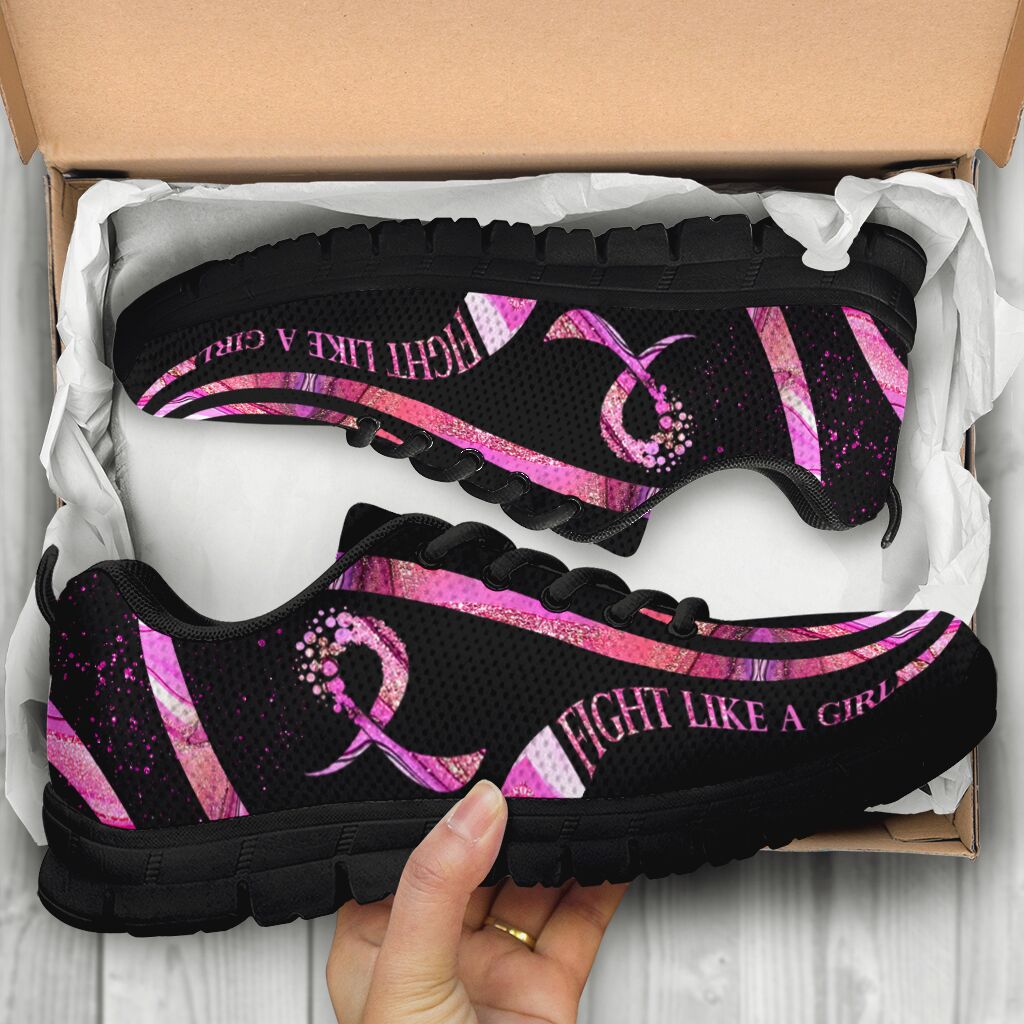 Fight Like A Girl Breast Cancer Awareness Sneakers 0622
