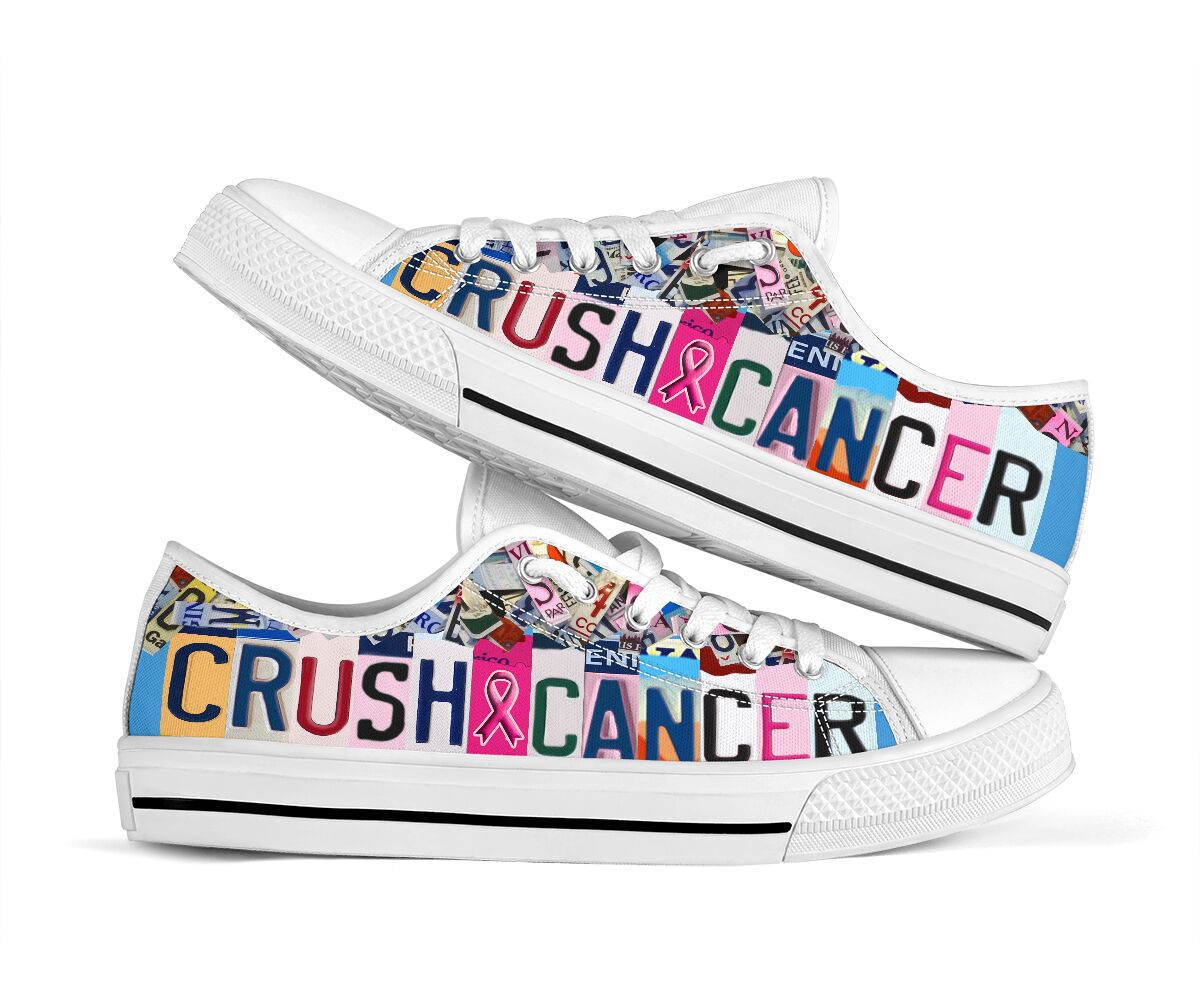 Chaussures basses Crush Cancer pour la sensibilisation au cancer du sein 0622