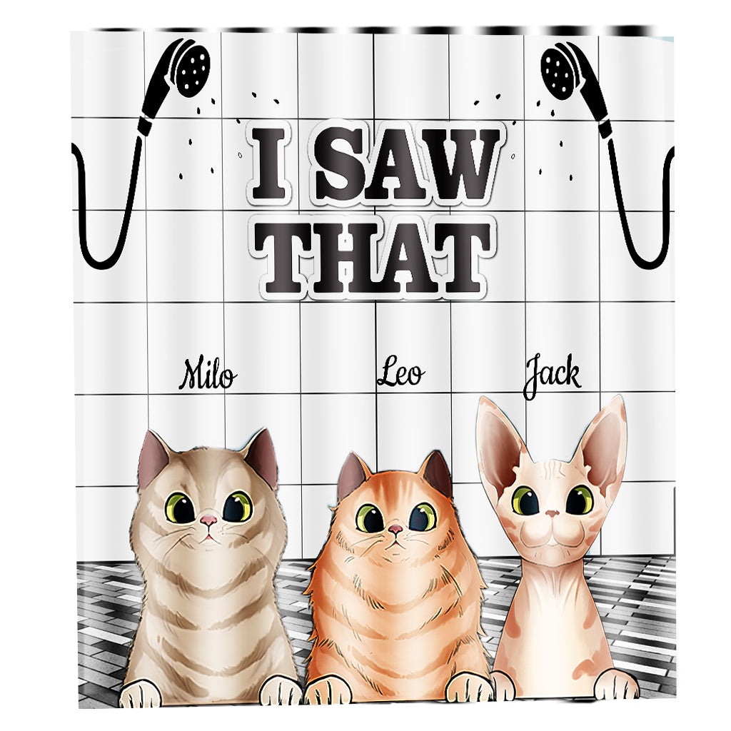 I Saw That - Personalized Dog Shower Curtain