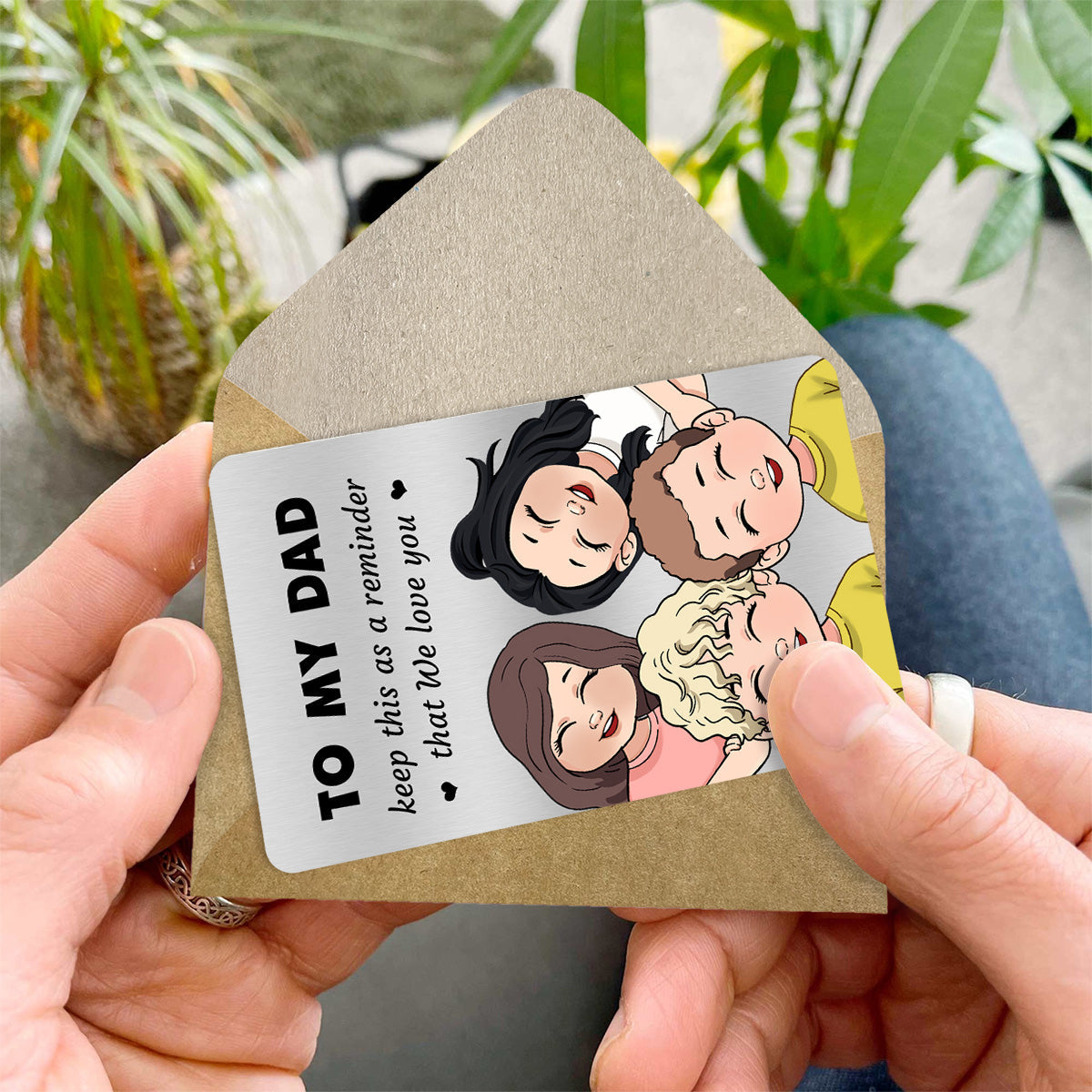 Keep This As A Reminder - Gift for dad, grandma, grandpa, mom, uncle, aunt, brother, sister - Personalized Wallet Insert Card