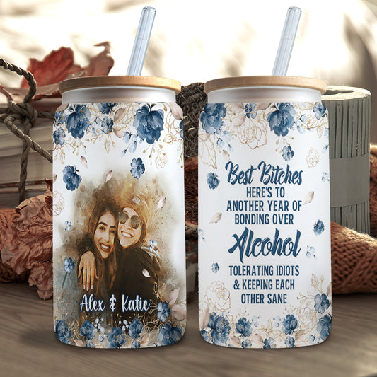 Apparently We’re Trouble - Personalized Bestie Can Glass