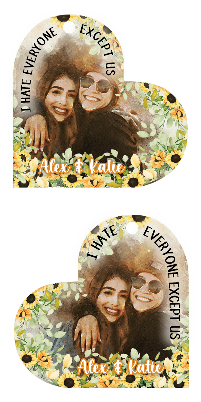 I Hate Everyone Except Us - Personalized Bestie Keychain