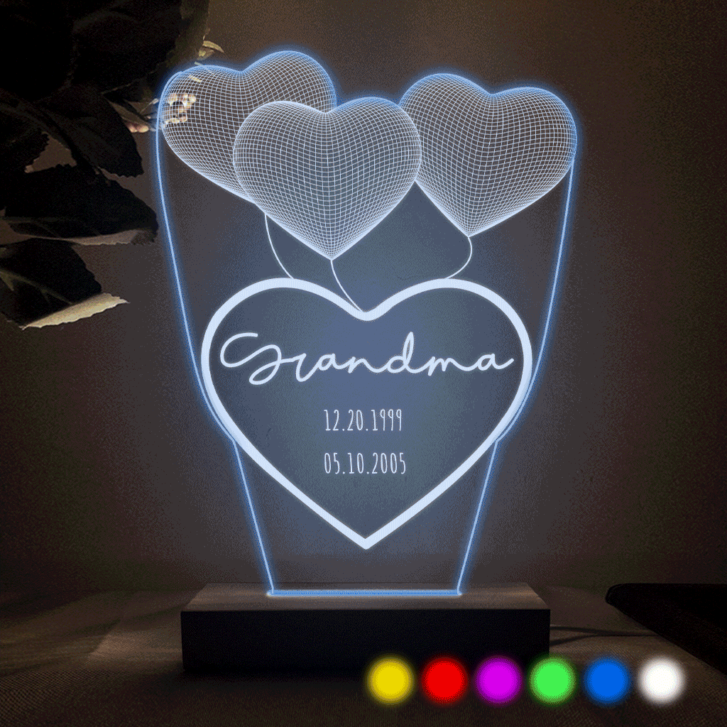 Love You Mom - Gift for mom, grandma, grandpa, husband, wife, dad - Personalized Shaped Plaque Light Base