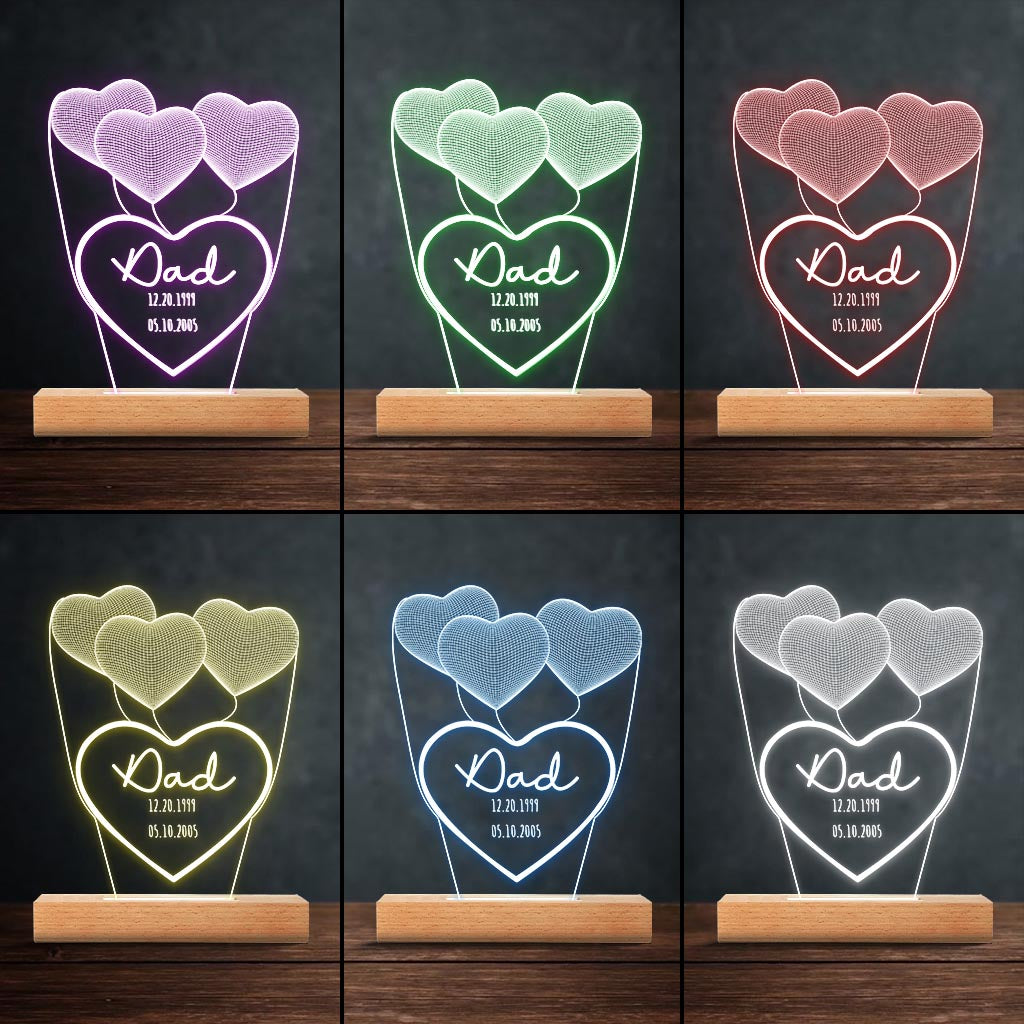 Love You Mom - Gift for mom, grandma, grandpa, husband, wife, dad - Personalized Shaped Plaque Light Base