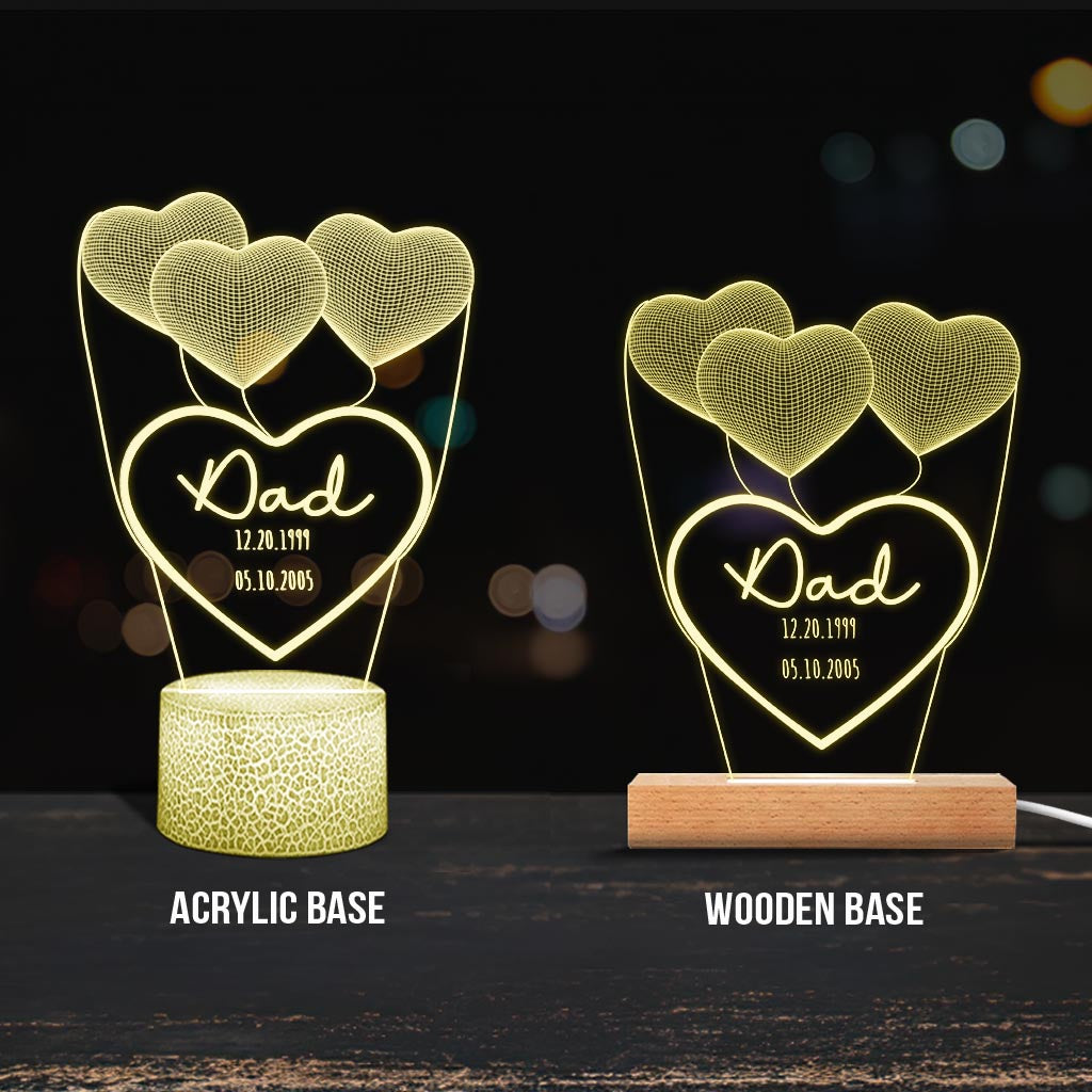 Love You Mom - Gift for mom, grandma, grandpa, husband, wife, dad - Personalized Shaped Plaque Light Base