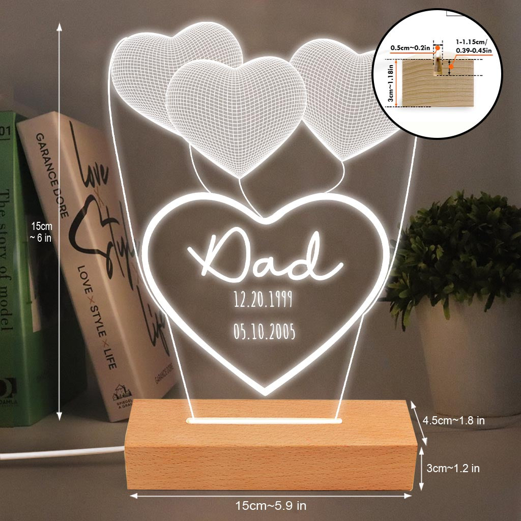 Love You Mom - Gift for mom, grandma, grandpa, husband, wife, dad - Personalized Shaped Plaque Light Base