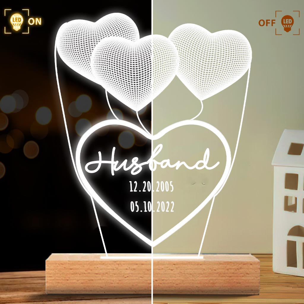 Love You Mom - Gift for mom, grandma, grandpa, husband, wife, dad - Personalized Shaped Plaque Light Base