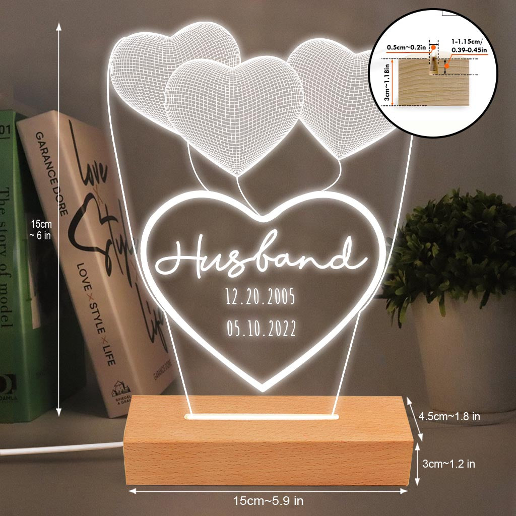 Love You Mom - Gift for mom, grandma, grandpa, husband, wife, dad - Personalized Shaped Plaque Light Base