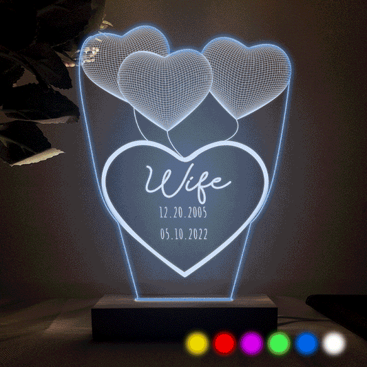 Love You Mom - Gift for mom, grandma, grandpa, husband, wife, dad - Personalized Shaped Plaque Light Base
