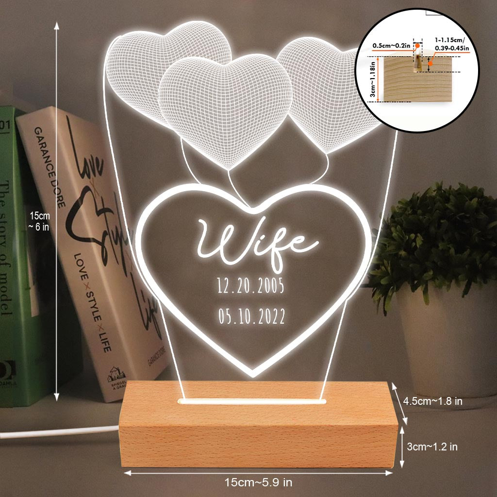 Love You Mom - Gift for mom, grandma, grandpa, husband, wife, dad - Personalized Shaped Plaque Light Base