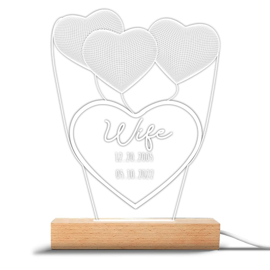 Love You Mom - Gift for mom, grandma, grandpa, husband, wife, dad - Personalized Shaped Plaque Light Base