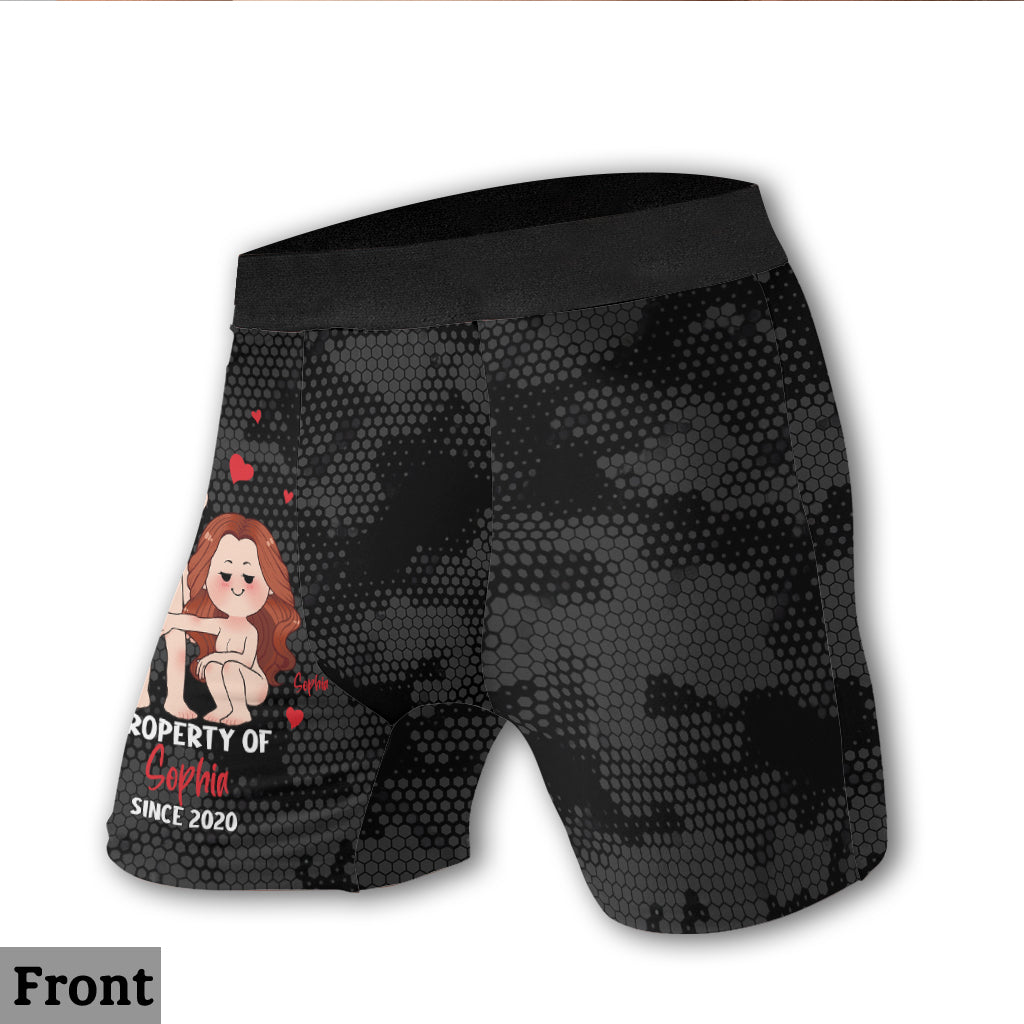 Property Of - Personalized Couple Men's Boxer Briefs