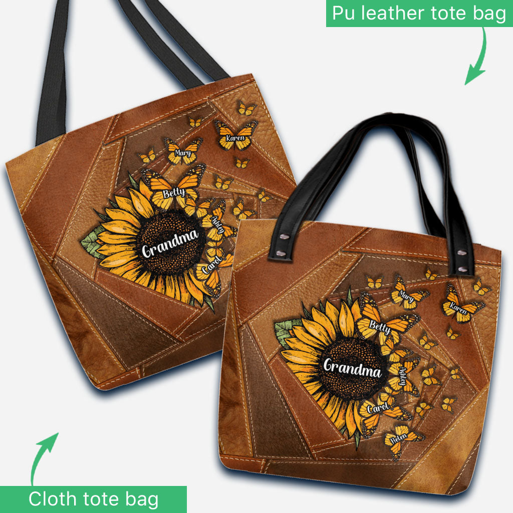Beautiful Sunflower My Greatest Blessings - Gift for grandma, mom - Personalized Tote Bag
