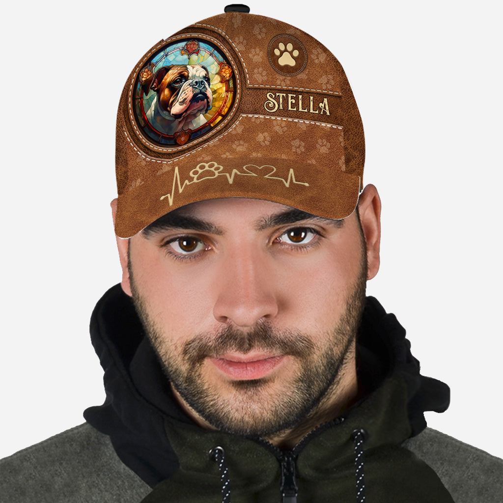 Stained Glass Dog - Personalized Dog Classic Cap