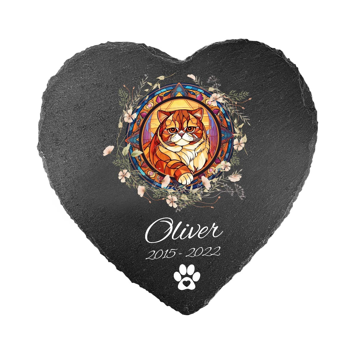 Je t'aime - Pierre en forme de cœur personnalisée pour chien