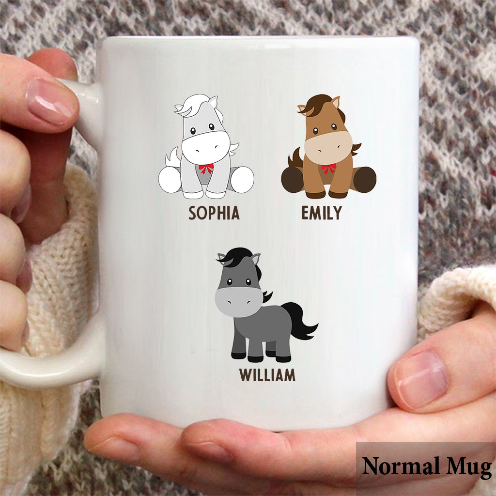 Daddy's Little Ponies - Horse gift for dad,grandpa, husband, him - Personalized Mug