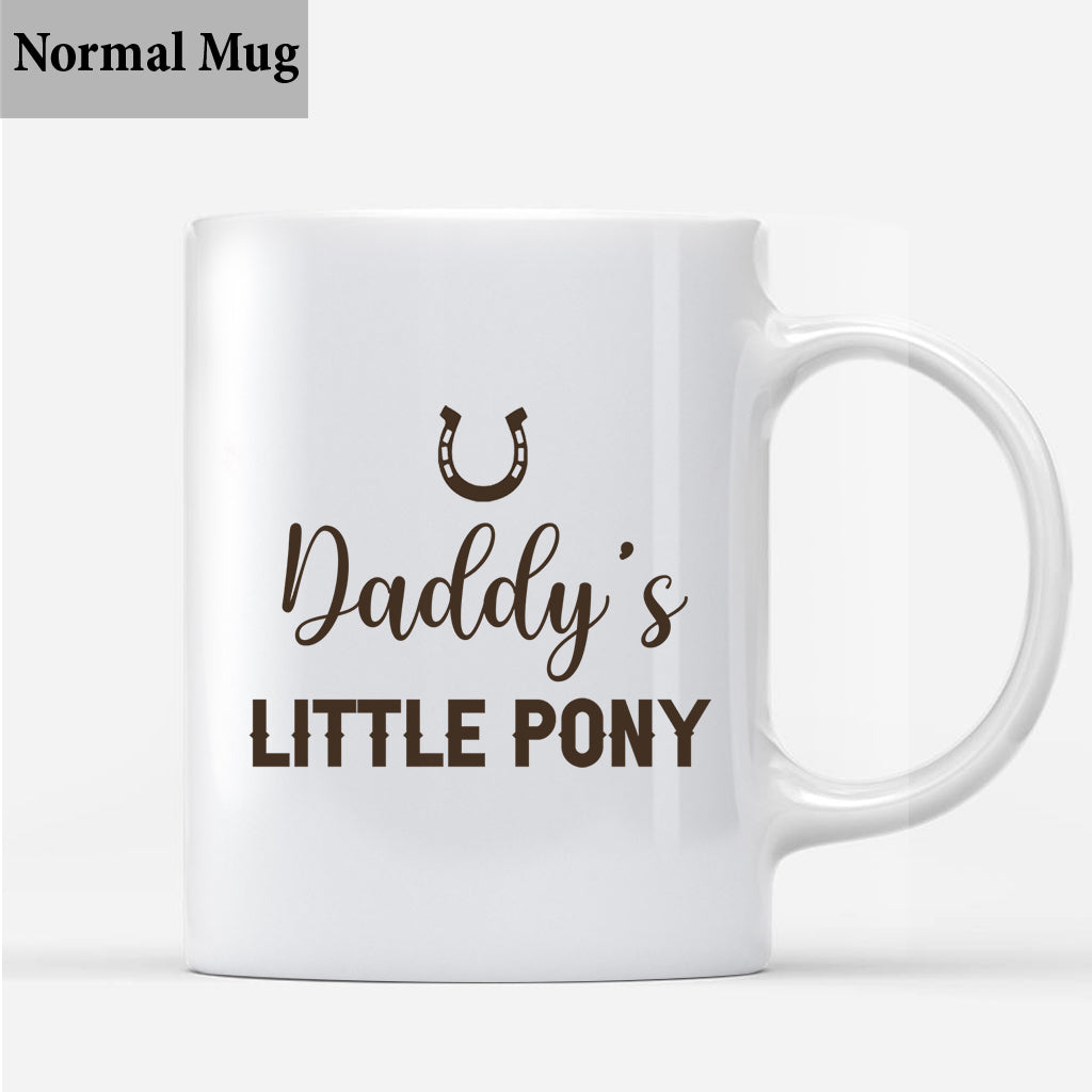 Daddy's Little Ponies - Horse gift for dad,grandpa, husband, him - Personalized Mug