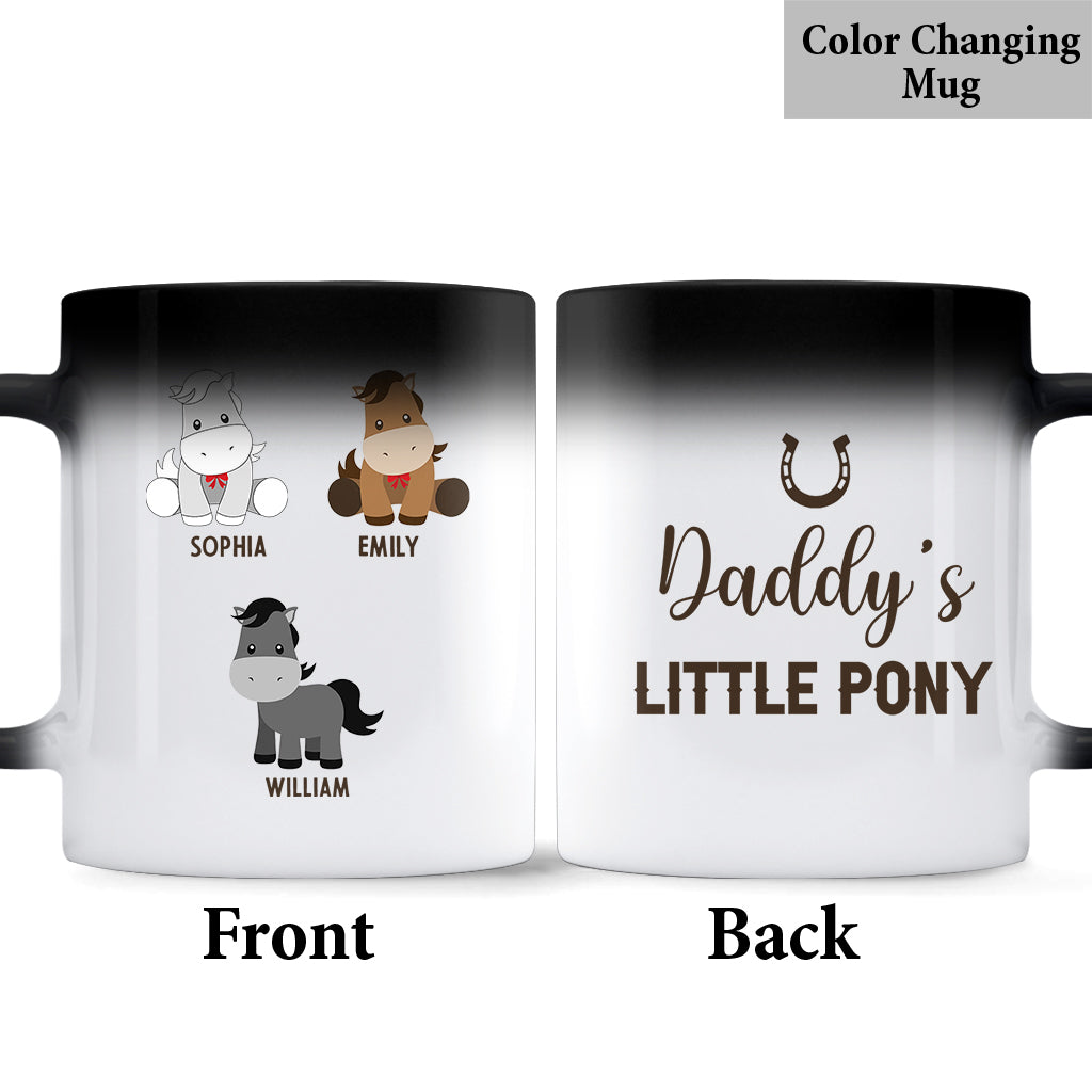 Daddy's Little Ponies - Horse gift for dad,grandpa, husband, him - Personalized Mug