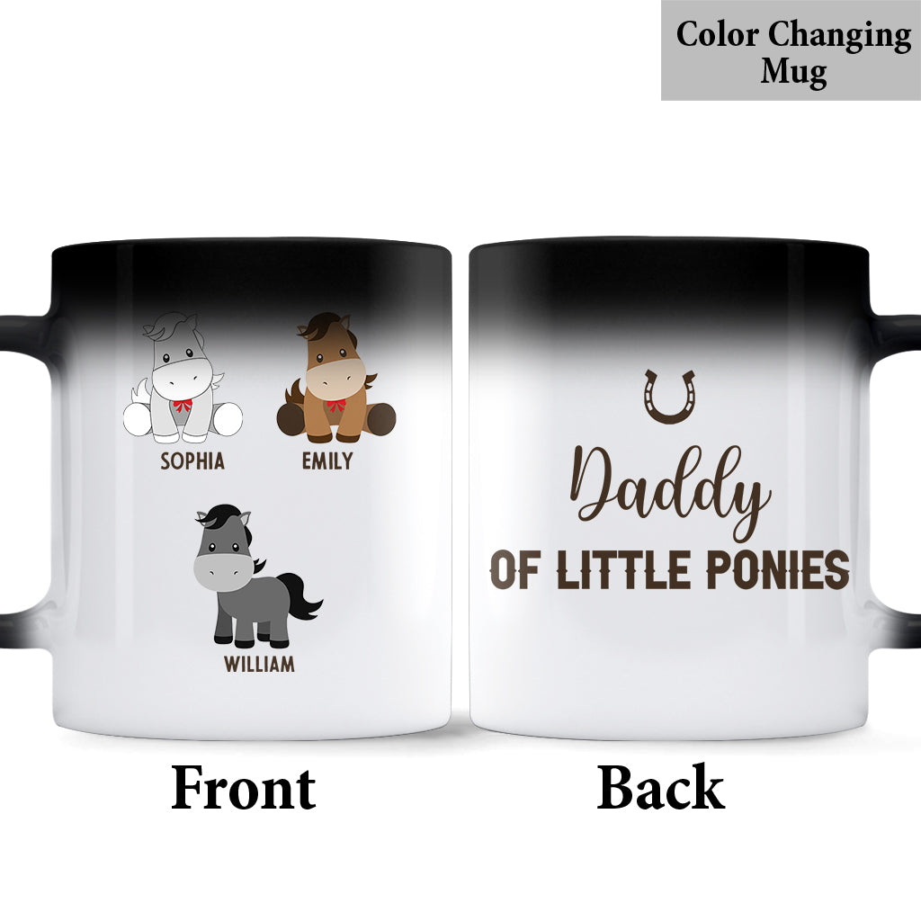 Daddy's Little Ponies - Horse gift for dad,grandpa, husband, him - Personalized Mug