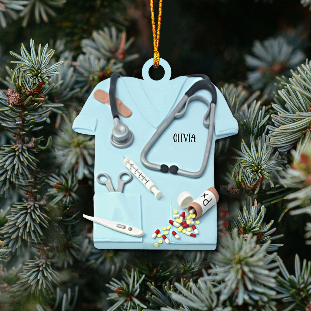 Weihnachtsschmuck „Nurse Life“ – Personalisierter Weihnachtsschmuck (beidseitig bedruckt)
