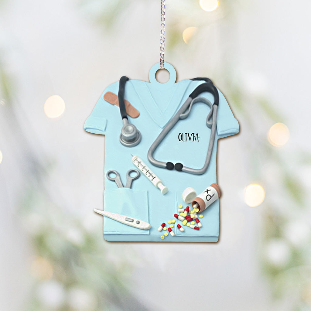 Weihnachtsschmuck „Nurse Life“ – Personalisierter Weihnachtsschmuck (beidseitig bedruckt)