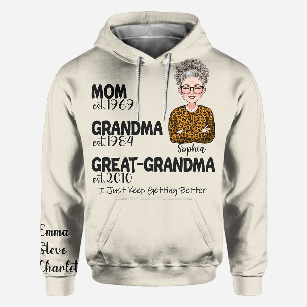 Mom Grandma Great Grandma - Gift for grandma - Personalized All Over Shirt