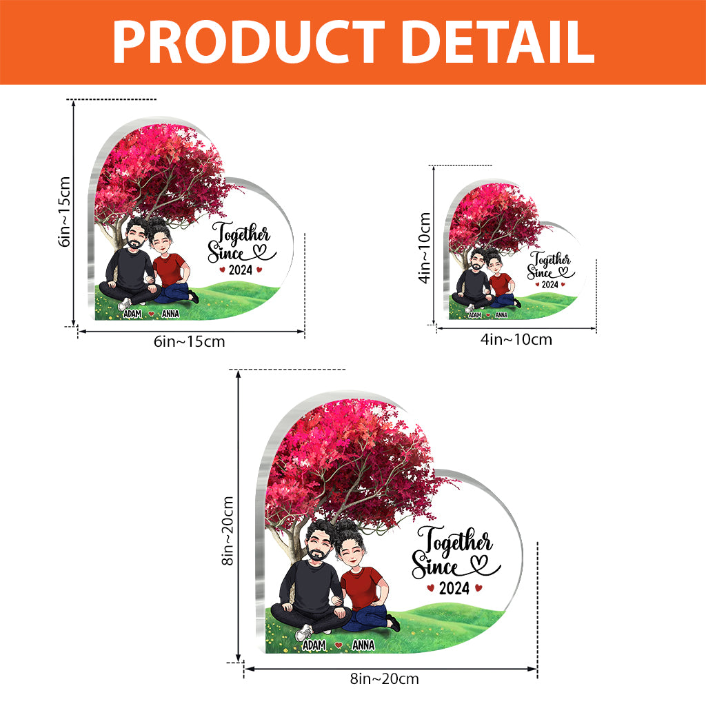 Together Since - Personalized Couple Custom Shaped Acrylic Plaque