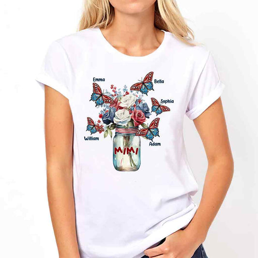 Happiness Is Being A Grandma - Gift for grandma, mom, aunt - Personalized T-shirt And Hoodie