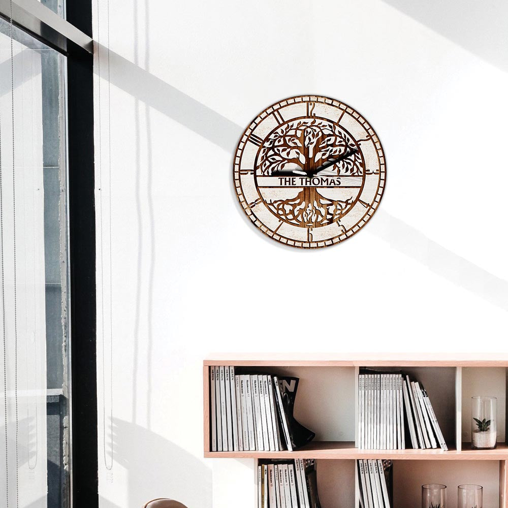 Where Life Begins And Love Never Ends - Personalized Family Wall Clock