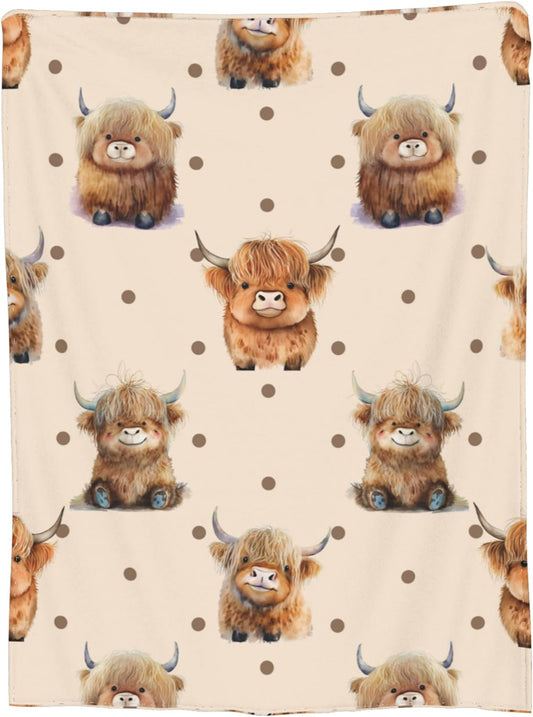 Cute Baby Highland Cow Highland Cow Blanket 0624