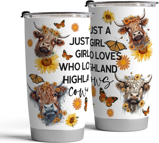 Juste une fille qui aime les vaches des Highlands Gobelet Highland Cow 0624